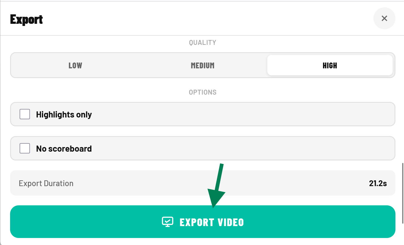 Export clips